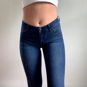 Joes jeans - dark wash mid rise ankle skinny